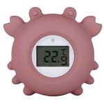 Accesoriu pentru baie Petite&Mars 583820 Termometru de apa din silicon Crab Caleb Dusty Rose