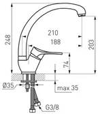 Bateria bucătărie Ferro STILLO BSL4A