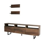 Comodă TV Trendy Onda, Nuc 170x40x30cm