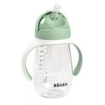 Canuta cu pai Beaba 2 in 1 Sage (8+ luni) 300 ml