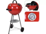 Gratar rotund cu picioare BBQ D47cm, H90cm, termometru