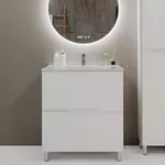 Dulap pentru lavoar Bayro Santos под столешницу / под умывальник Allegro 600 белый мат, напольный