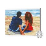 Tablou pe numere Art Gallery GB86919 Mozaic cu diamante 30x40cm Cuplu pe litoral