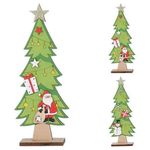 Decor de Crăciun și Anul Nou Promstore 49051 Сувенир Елка 22.5cm, подставка дерево