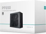 Power Supply ATX 650W Deepcool PF650, 80+, Active PFC,  Black Flat Cables, 120 mm silent fan