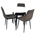 Комплект стол и стулья Evelin di Costacurta стол DT-404-3B + 3 стула XR-154B Dark Grey58