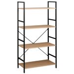 Офисный стеллаж Deco Columbus 4 nivele (63x30x124H) Oak/Black