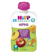 HIPPiS Piure Mirabelle cu  măr - piersică (6 luni ) 100 g
