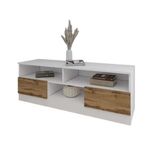 Тумба напольная для TV Smartex (16340) Т6 140cm TV Alb+Stejar inchis