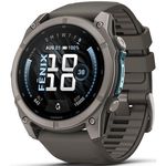 Ceas inteligent Garmin Fenix 9, 51mm, Bare Ti, Pebble Gray Band (010-04763-01)