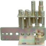 Presă hidraulică Unicraft 6300001 Set de mandrină 8 piese cu placa perforata