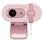 Camera Logitech BRIO 100, 1080p/30fps, FoV 58°, 2MP, Fixed Focus, Shutter, 1.5m, Rose