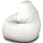 Кресло-мешок BeanBag BM0569, Груша из глянцевой экокожи Max, L, Белый