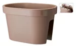 Ghiveci pentru flori ProGarden 57460 Ghiveci pentru balustrada, 40.1x26x24cm, maro, plastic