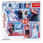 Головоломка Trefl 90995 Puzzles 3+1 Frozen 2