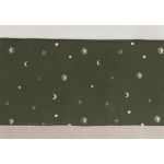 Lenjerie de pat pentru copii Jollein 008-524-66091 Cearsaf pentru patut Stargaze Leaf Green, 120x150 cm