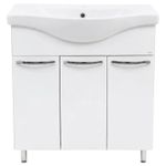Шкаф под умывальник Mashtab 11343 Agat cu 3 usi 80cm Alb-Sanoma