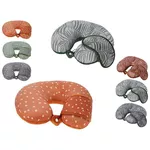 Pernă turistică Promstore 31026 Perna pentru git in forma U cu masca de dormit