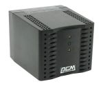 Stabilizer Voltage PowerCom  TCA-2000, 2000VA/1000W, Black, 4 Shuko socket