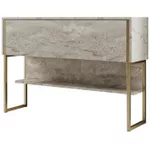 Masă Trendy Luxe, TravertinAur, 120x80x30cm (GTR005834)