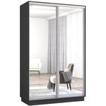 Шкаф Mobildor-Lux Fox uși glisante din oglinzi (130x60x220H cm) Anthracite