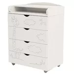Comoda de infășat Eucalyptus DSK-J701 Jiraffe80 Alb