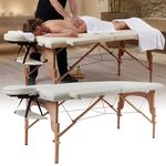 Masă de masaj inSPORTline SL-00014113 Orashi (250kg) din lemn Cream 30700-2
