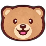 Коврик игровой Roxy Kids RBMT-001 Мишка, коврик плюшевый c эффектом памяти 50x60см