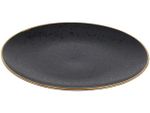 Тарелка сервировочная 28cm Golden Rim черная, керамика