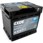 Автомобильный аккумулятор Exide PREMIUM 12V 53Ah 540EN 207x175x190 -/+ (EA530)