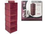 Organizator suspendabil Ordinett 5 sectiuni 30X30X120cm, Bordeaux, textil