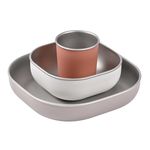 Посуда для кормления Beaba B913584 Set de masa din otel inoxidabil 4 piese Terracotta