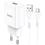 Зарядное устройство сетевое Hoco HCOWCMCN9ESWH USB to Micro-USB 2.1A N9 Especial, White