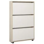 Полка для обуви Mobildor-Lux Leo Slim 90x16x125H cm Sonoma/White