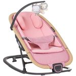 Leagăn pentru bebeluși Chipolino SHESO0254PM Senso pink marshmellow + wood