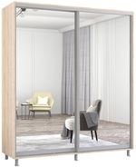 Шкаф Mobildor-Lux Aron-S uși glisante din oglinzi (190x60x200H cm) Sonoma