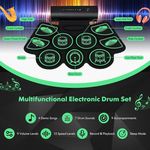 Jucărie muzicală Helmet G3001GN Drum Pad with 9 Pads + Speaker and Pedals, Green