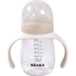 Поильник Beaba B913631 Biberon de invatare 2in1 din Tritan 210ml Clay