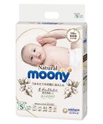 Подгузники Moony Natural S (4-8 кг) 58 шт