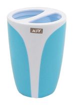 Стакан для зубных щёток MSV 52238 Kandy, albastru deschis, din plastic