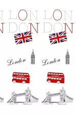 Занавеска для ванной Bisk 06870 TXT LONDON 180x200