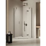 Cabină de duș New Trendy Nesta Gunmetal pentagonal R 90x90x200 Hinged K-4788