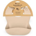 Bavețică Petite&Mars 706818 Baveta moale din silicon Take&Match Desert Sand