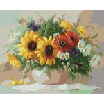 Tablou pe numere Richi (02614) Buchet de flori 40x50