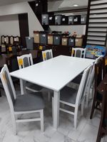 Set masa extensibila Wenus 5L bialy + 6 scaune Bos 7 bialy 10