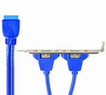 Cable, Dual USB 3.0 receptacle on bracket, CC-USB3-RECEPTACLE