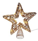 Новогодний декор Promstore 35967 Varf de brad 28cm Stea, 20LED, auriu