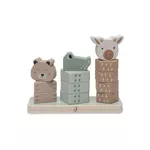 Jucărie Jollein 120-001-67090 Stacking Tower Jungle Jambo (din lemn)