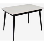 Стол Evelin di Costacurta DT-531R B, 112(152)x72x76см, Каркас/Опоры: Металл Черный (раздвижной), белый мат