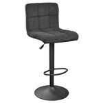 Scaun de bar Deco SB-044 Velvet Black+Black Leg